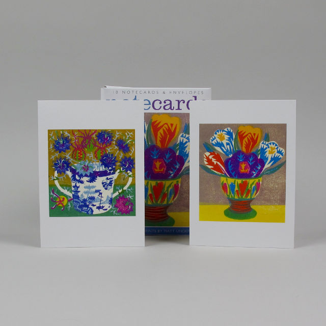 Pack of 10 Notecards by Matt Underwood - Crocus Egg Cup and Love in a Mist