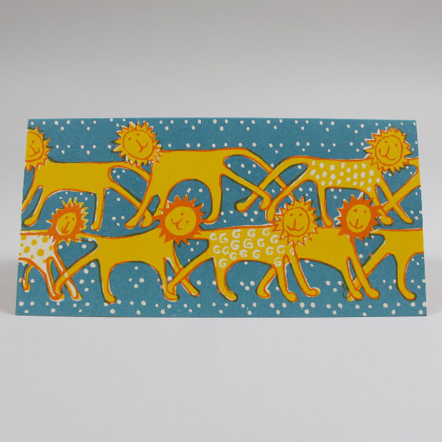 Cambridge Imprint Friendly Lions long card