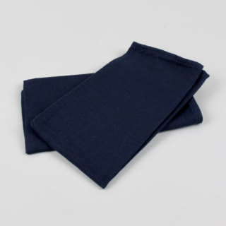 Dark Navy 100% Linen Napkin - handmade in Ludlow