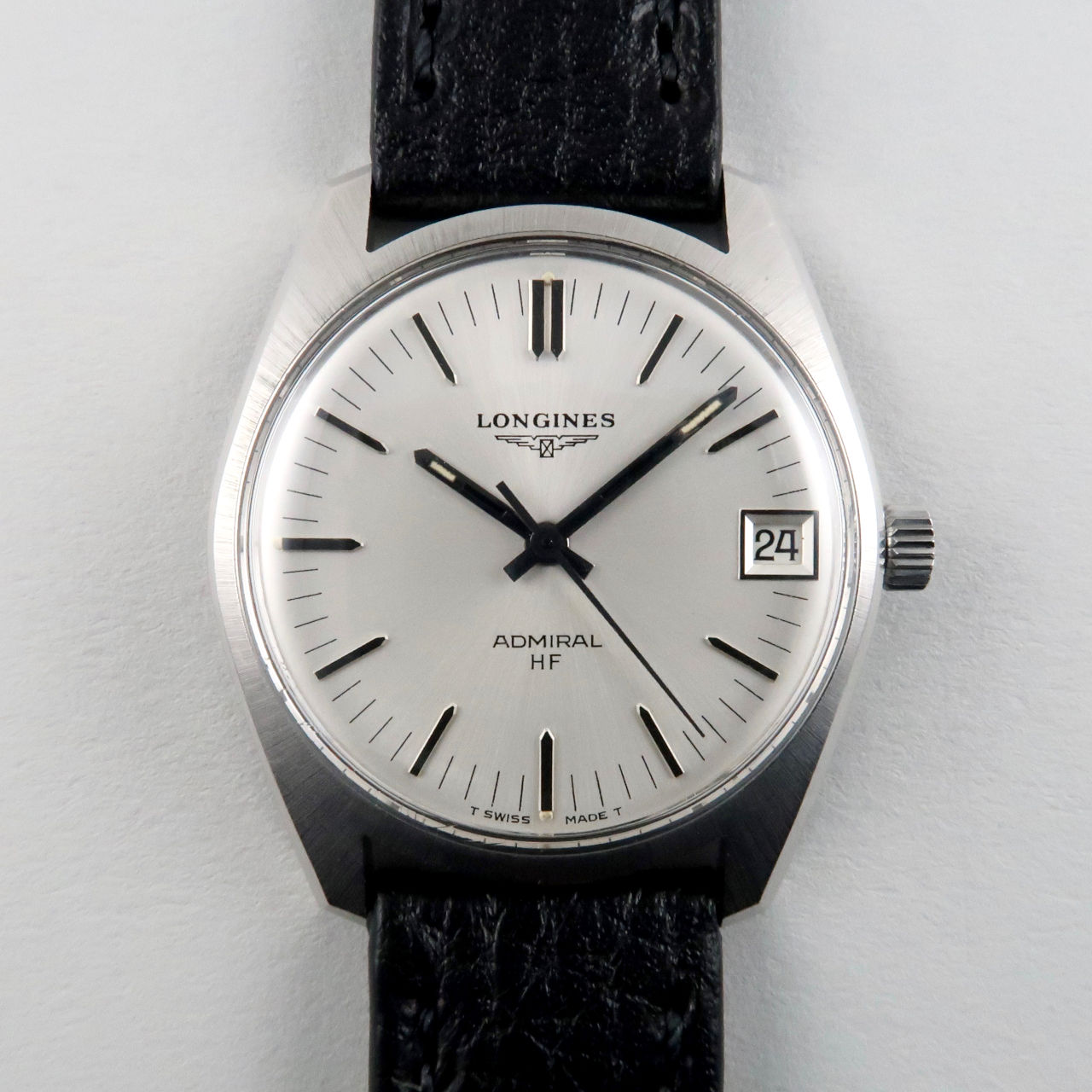 Longines Admiral HF Ref. 2302 -3 steel vintage wristwatch