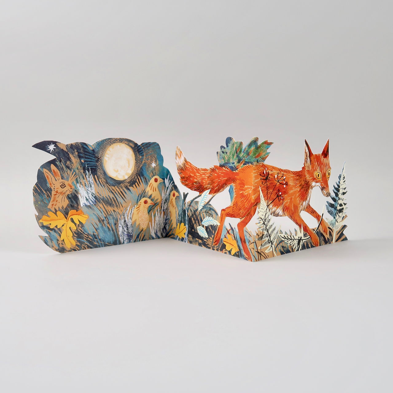 Mark Hearld Die Cut Card - Fox