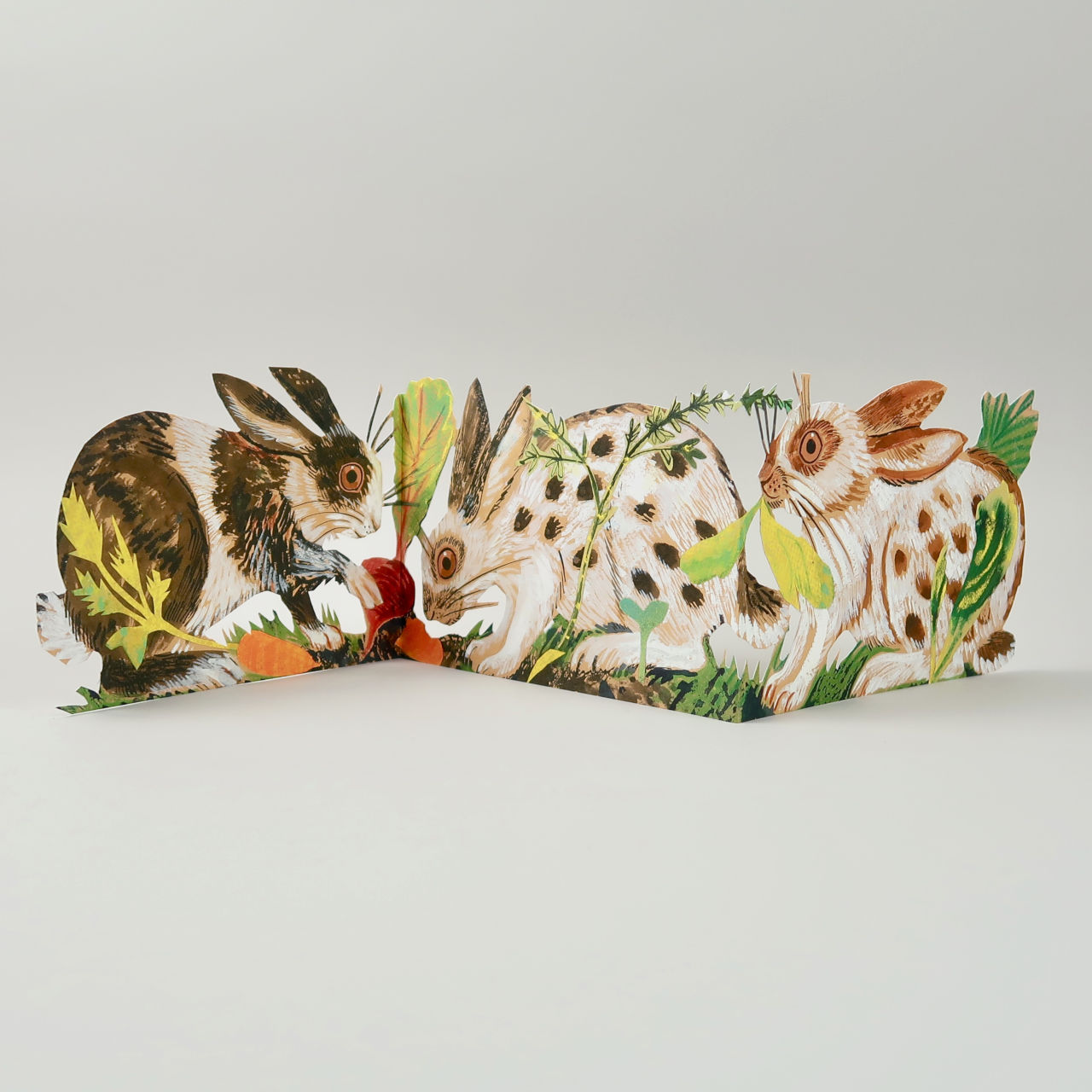 Mark Hearld Die Cut Card - Rabbits