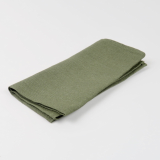 Drab Green 100% Linen Napkin - handmade in Ludlow