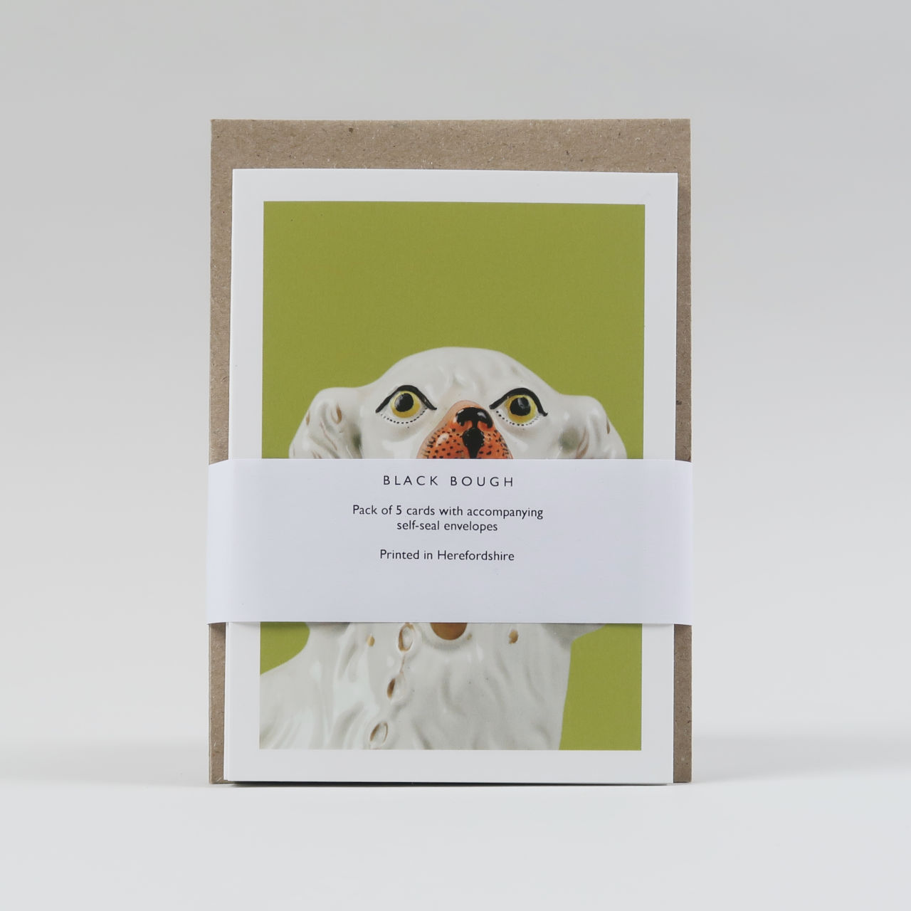 Set of 5 Staffordshire Flatback Cards