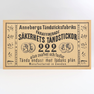 Vintage Matchbox Label Poster - Annebergs Tändstickfabriks