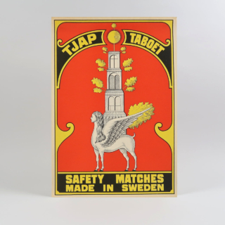 Vintage Matchbox Label Poster - Tjap Taboet