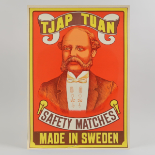 Vintage Matchbox Label Poster - Tjap Tuan