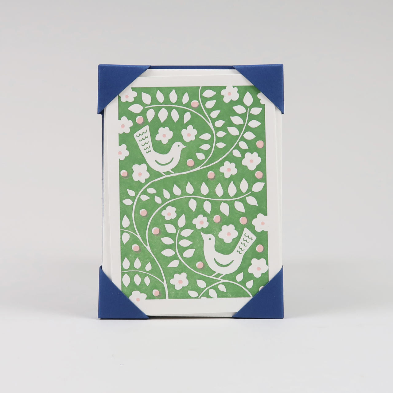 Pack of 5 Green Bird Cards