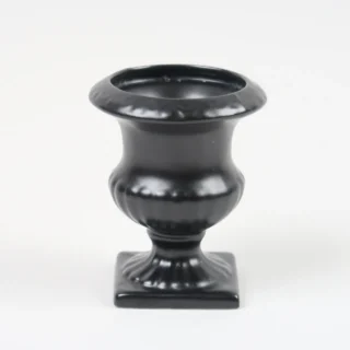 Small Black Campana Form Vase