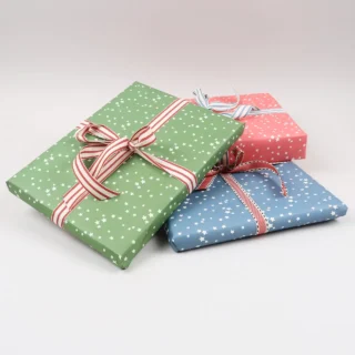 Black Bough Star Gift Wrap - 12 Sheets