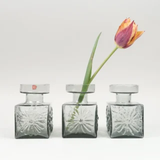 Daisy Glass Vases by Dartington - designed by Frank Thrower