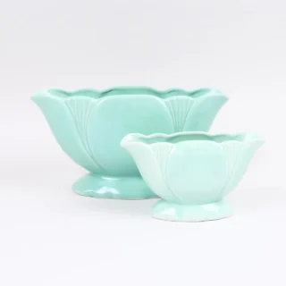 Dartmouth Jade Colour Vases - Small and Large
