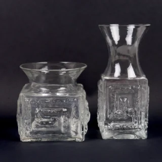 Greek Glass Vases by Dartington - designed by Frank Thrower
