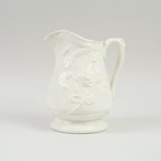 Embossed Creamware Jug