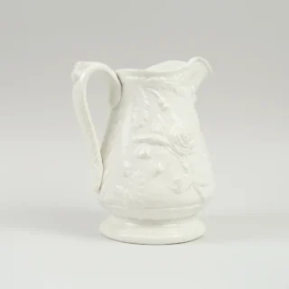 Embossed Creamware Jug