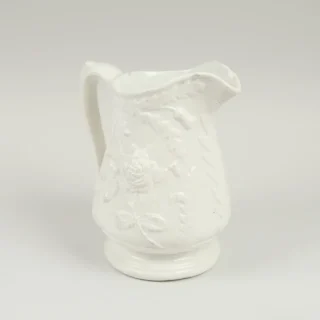 Embossed Creamware Jug