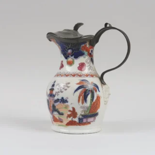 Imari Pattern Jug with Metal Handle - Damaged
