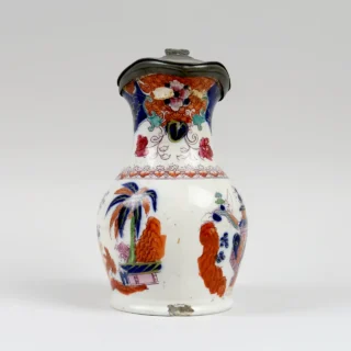 Imari Pattern Jug with Metal Handle - Damaged