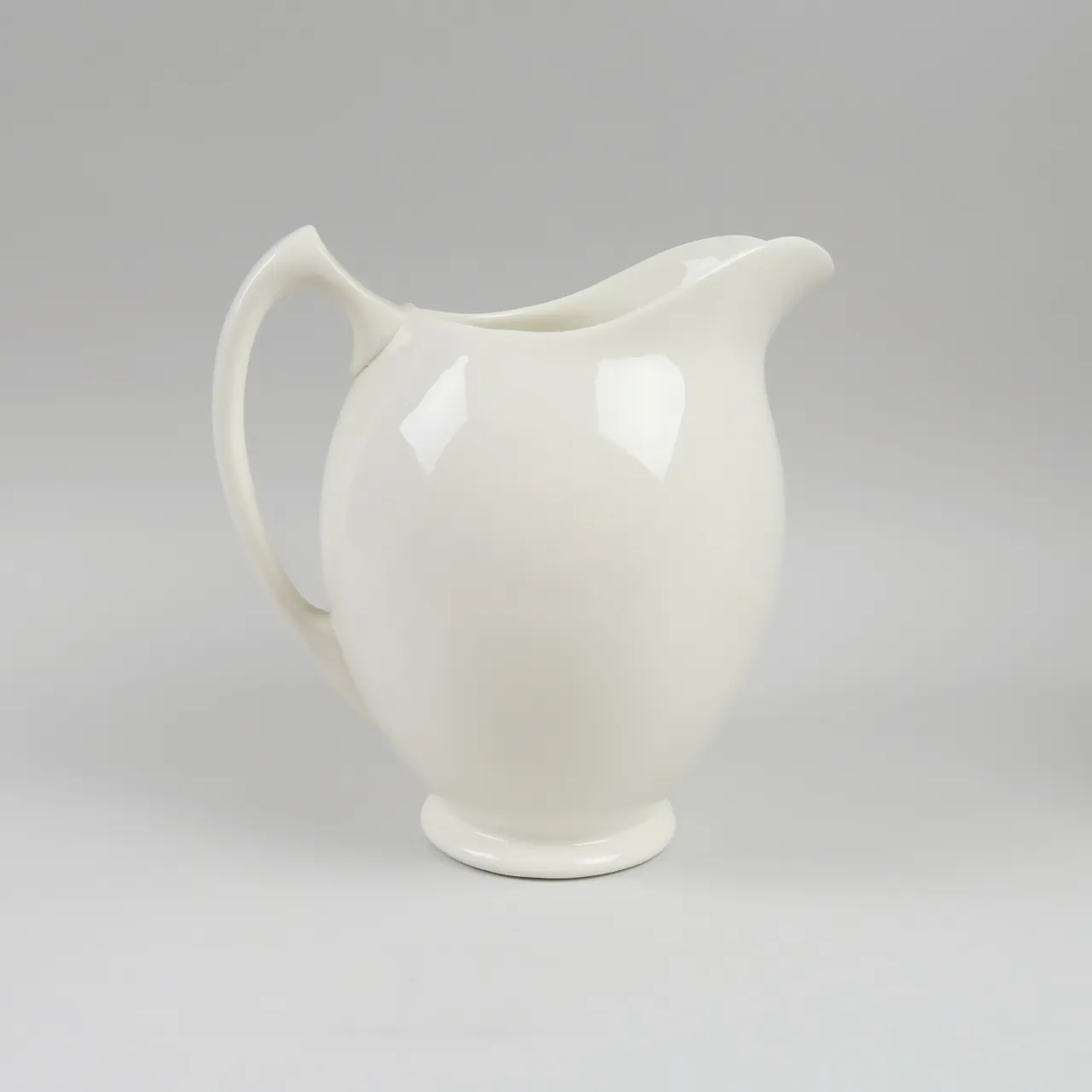 Large Creamware Ewer Form Jug