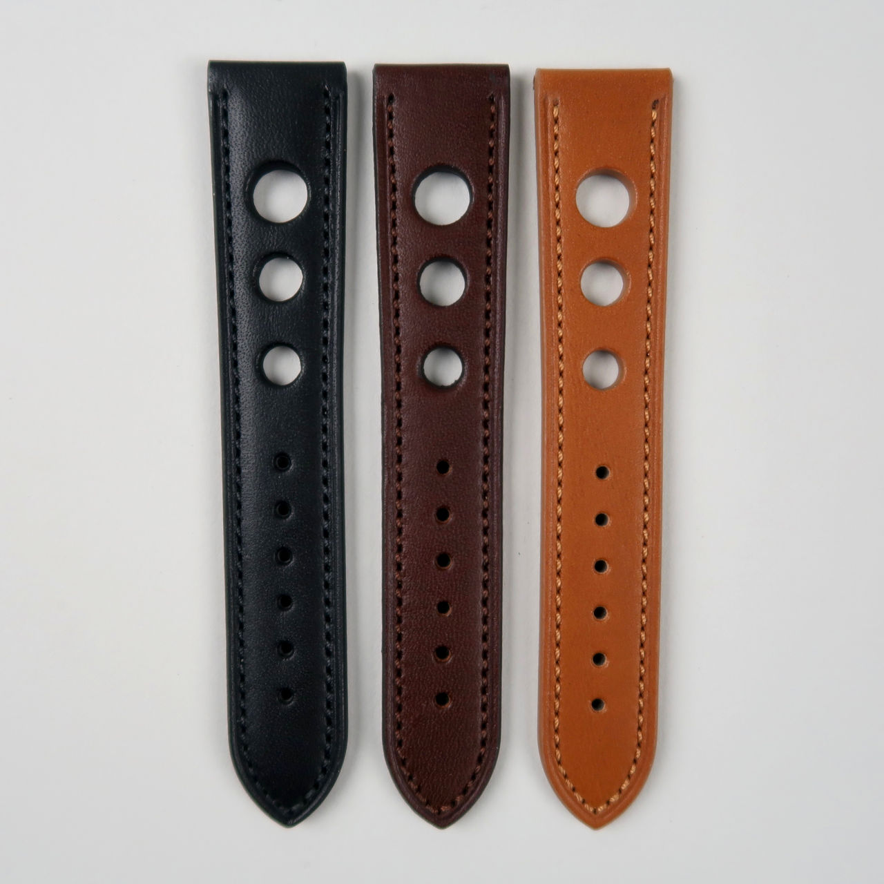 Rally leather watch strap