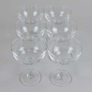 Box of 6 Etched Star Design Champagne Coupes